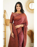 Beautiful Kanjivaram Woven Silk Saree With Blouse Piece - women's fashion mart
