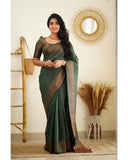 Beautiful Kanjivaram Woven Silk Saree With Blouse Piece - women's fashion mart