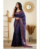 Beautiful Kanjivaram Woven Silk Saree With Blouse Piece - women's fashion mart