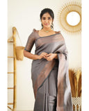 Beautiful Kanjivaram Woven Silk Saree With Blouse Piece - women's fashion mart