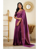 Beautiful Kanjivaram Woven Silk Saree With Blouse Piece - women's fashion mart