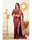Beautiful Kanjivaram Woven Silk Saree With Blouse Piece - women's fashion mart