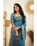 Beautiful Kanjivaram Woven Silk Saree With Blouse Piece - women's fashion mart