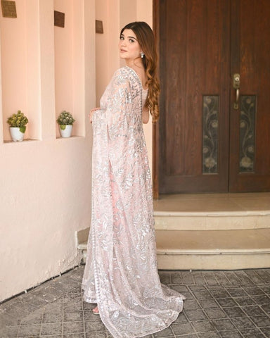 Beautiful party wear designer sequence work saree - women's fashion mart