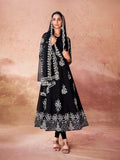 Black Georgette ready to wear anarkali suit with dupatta - women's fashion mart