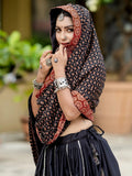 Black  Cotton Flared Rajwadi Navratri  Lehenga Choli - women's fashion mart