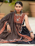 Black  Cotton Flared Rajwadi Navratri  Lehenga Choli - women's fashion mart