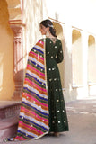 Blissfull ZAri Thread Sequins Zari Worked Gown With Dupatta - women's fashion mart