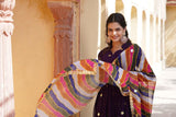 Blissfull ZAri Thread Sequins Zari Worked Gown With Dupatta - women's fashion mart