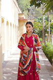 Blissfull ZAri Thread Sequins Zari Worked Gown With Dupatta - women's fashion mart