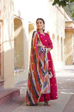Blissfull ZAri Thread Sequins Zari Worked Gown With Dupatta - women's fashion mart
