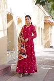Blissfull ZAri Thread Sequins Zari Worked Gown With Dupatta - women's fashion mart