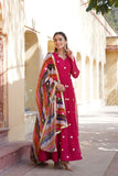 Blissfull ZAri Thread Sequins Zari Worked Gown With Dupatta - women's fashion mart