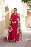 Blissfull ZAri Thread Sequins Zari Worked Gown With Dupatta - women's fashion mart