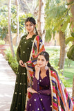 Blissfull ZAri Thread Sequins Zari Worked Gown With Dupatta - women's fashion mart