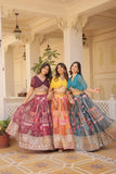Blue color lehenga with crop blouse - women's fashion mart