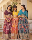 Blue color lehenga with crop blouse - women's fashion mart