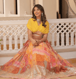 Blue color lehenga with crop blouse - women's fashion mart