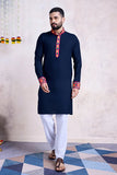 Blue Color Mens Kurta with Embroidered Heavy Dupatta Navratri Collection -Men's Wear XXL SIZE women's fashion mart