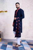 Blue Color Mens Kurta with Embroidered Heavy Dupatta Navratri Collection -Men's Wear XXL SIZE women's fashion mart