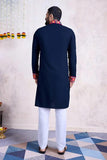 Navratri Collection Blue Men's Kurta with Embroidered Dupatta  women's fashion mart