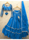 Blue Stylish Party Wear Lehenga Choli for All Ceremonial Occasion - women's fashion mart