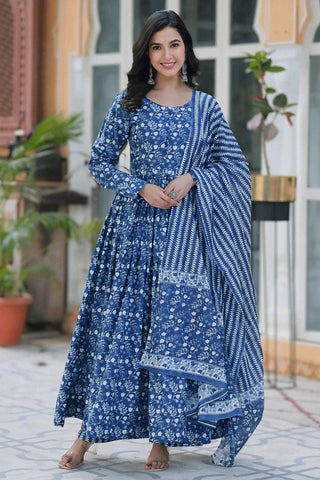 Full Pair Cotton Kurti With Dupatta  women's fashion mart