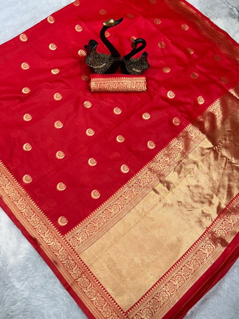 Bollywood Style Chaand Buta Banarasi Silk Saree - women's fashion mart