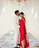 Bollywood Style Chaand Buta Banarasi Silk Saree - women's fashion mart