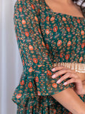 Georgette Crop-Top & Sharara Set -Co-Ord Semi Stitched women's fashion mart