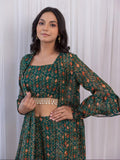 Georgette Crop-Top & Sharara Set -Co-Ord Semi Stitched women's fashion mart