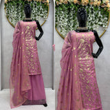 Flamingo pink color sequence embroidery work on jimmy choo suit -Designer Suit M (38" inches) / Pink women's fashion mart