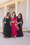 Charming Faux Georgette Sequins Embroidered Gown With Dupatta - women's fashion mart