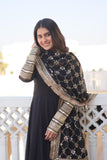 Charming Faux Georgette Sequins Embroidered Gown With Dupatta - women's fashion mart