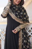 Charming Faux Georgette Sequins Embroidered Gown With Dupatta - women's fashion mart