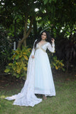 Charming Faux Georgette Zari Sequins Worked Gown - women's fashion mart