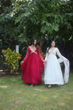 Charming Faux Georgette Zari Sequins Worked Gown - women's fashion mart