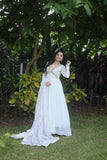 Charming Faux Georgette Zari Sequins Worked Gown - women's fashion mart