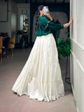 Stylist Chinon Shirt With Khadi Cotton Lehenga