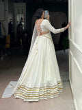 White Color Lace Touch Up Rayon Chaniya Choli