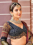 Dashing Digital Print Art Silk Black Lehenga Choli -Lehenga Choli XS women's fashion mart