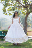 Dazzling Faux Georgette Sequins Embroidered Designer Gown - women's fashion mart