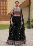 Designer Black Classic  Lehenga Choli Set - women's fashion mart
