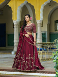Dark Maroon Color Traditional Wear Choli
