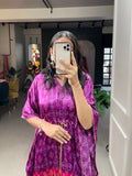Purple Color Patola Printed Gaji Silk Kaftan - women's fashion mart