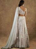 Look Georgette Base Party Wear White Lehenga Choli -Lehenga Choli XS women's fashion mart