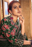 Fabulous Forest Green Heavy Georgette Digital Printed Saree - women's fashion mart