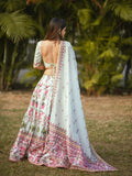 Pista Color Vaishali Silk Printed Lehenga Choli With Dupatta