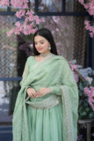 Elegant Lavender Anarkali Suit with Embroidered Dupatta -Salwar Kameez Pink / S women's fashion mart