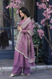 Elegant Lavender Anarkali Suit with Embroidered Dupatta -Salwar Kameez Pink / S women's fashion mart